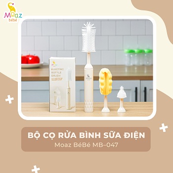 Bộ cọ rửa bình sữa điện Moaz BéBé MB – 047