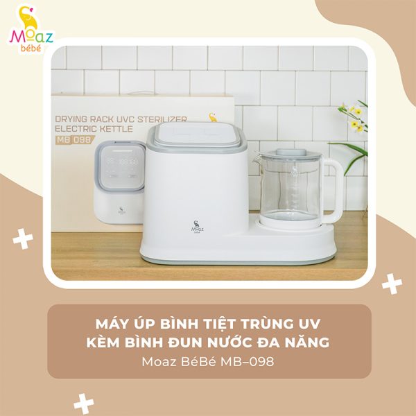 Máy úp bình tiệt trùng uv kèm bình đun nước đa năng Moaz BéBé MB – 098