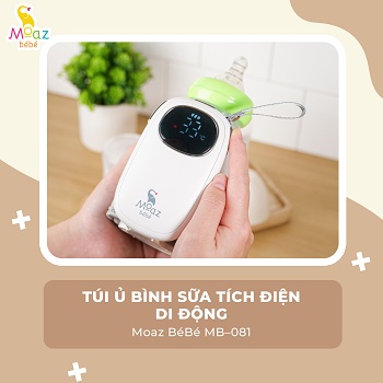 Túi ủ bình sữa tích điện di động Moaz BéBé MB – 081